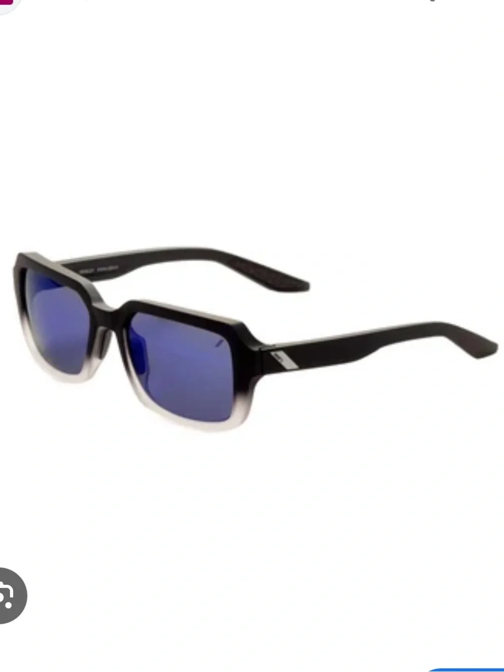 NWT 100% Ridley Sunglasses in SOFT TACT FADE BLACK - BLUE MULTILAYER MIRROR